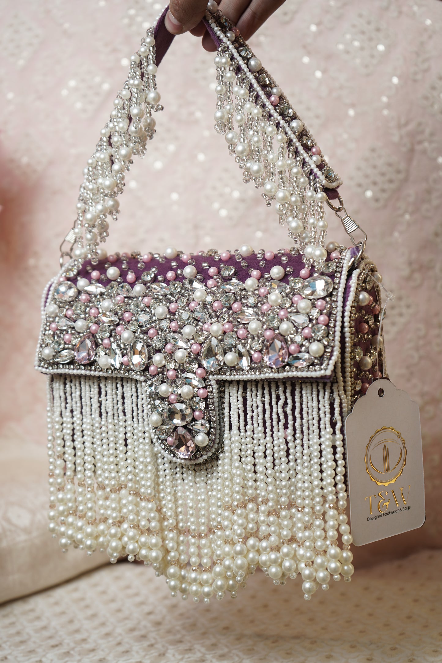 Heera (Hand Bag ,Diamond Work ,Dabka Work ,Pearl Work ,